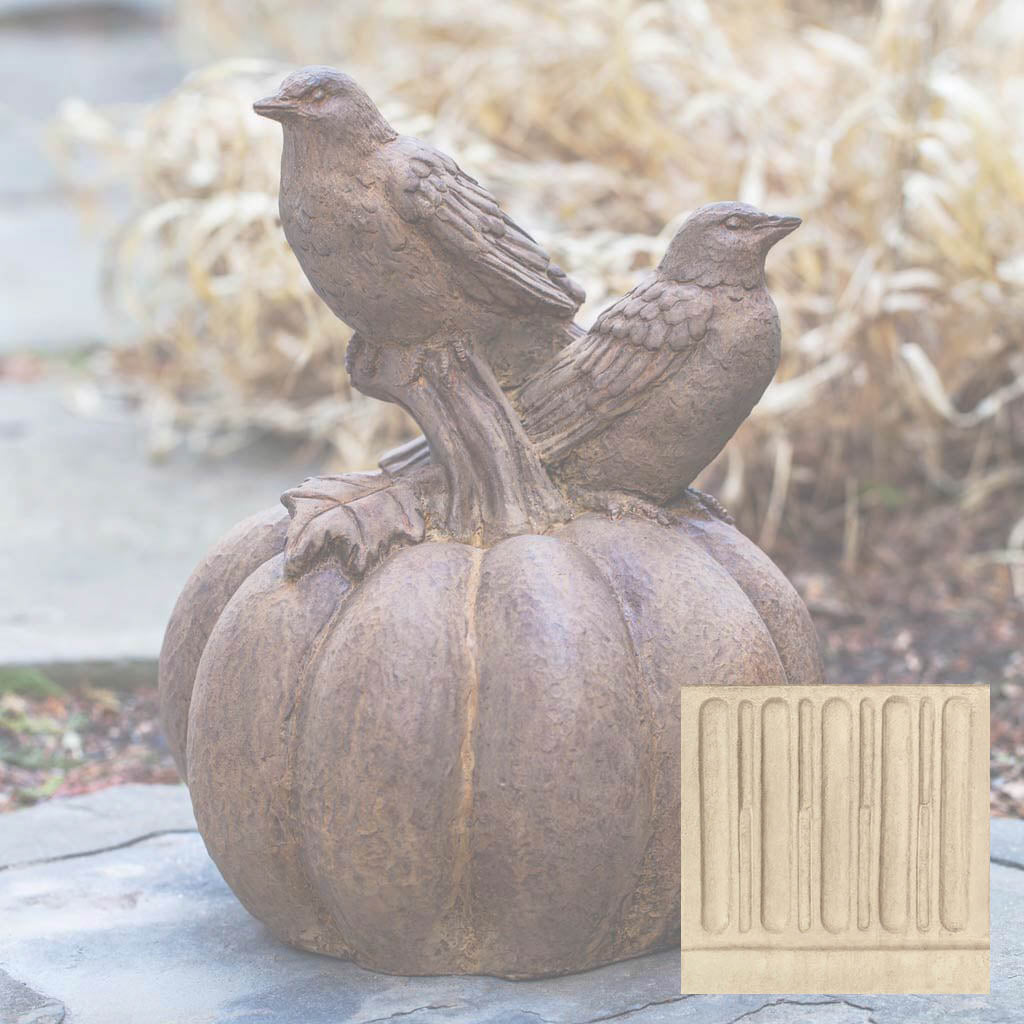 Campania Birds on Pumpkin Garden Statue - A-522