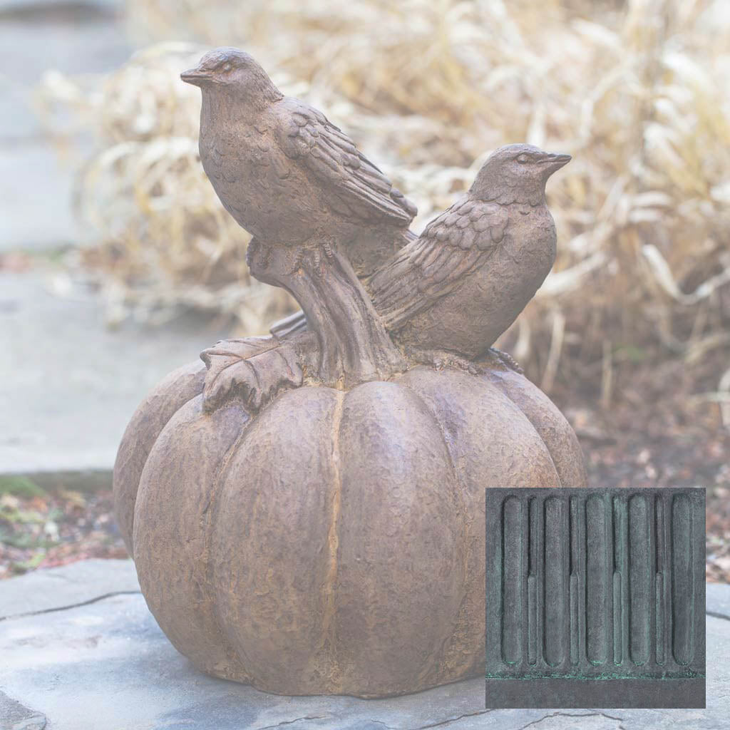 Campania Birds on Pumpkin Garden Statue - A-522