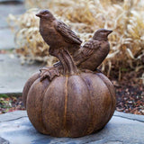 Campania Birds on Pumpkin Garden Statue - A-522