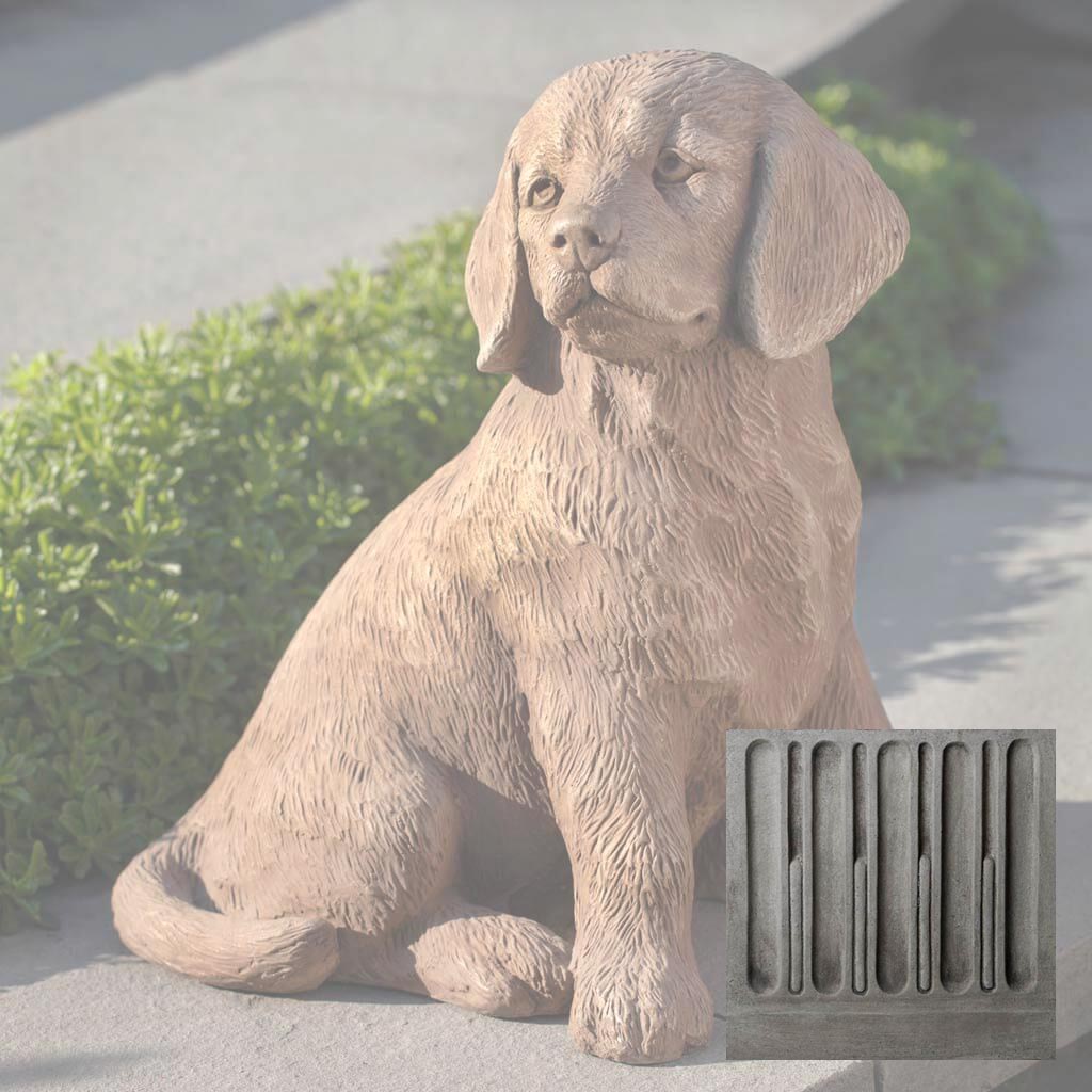 Campania Golden Retriever Puppy Garden Statue - A-535
