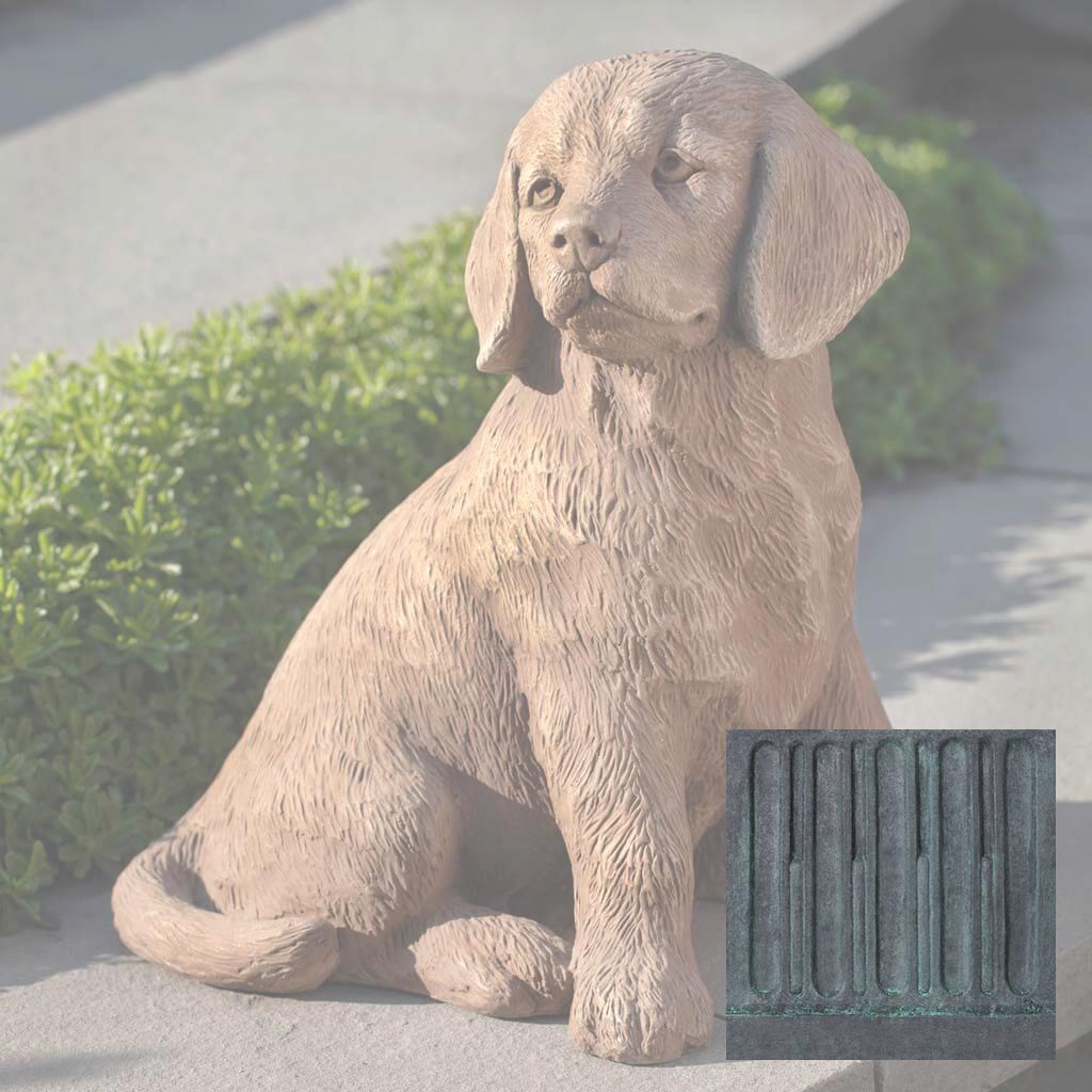 Campania Golden Retriever Puppy Garden Statue - A-535