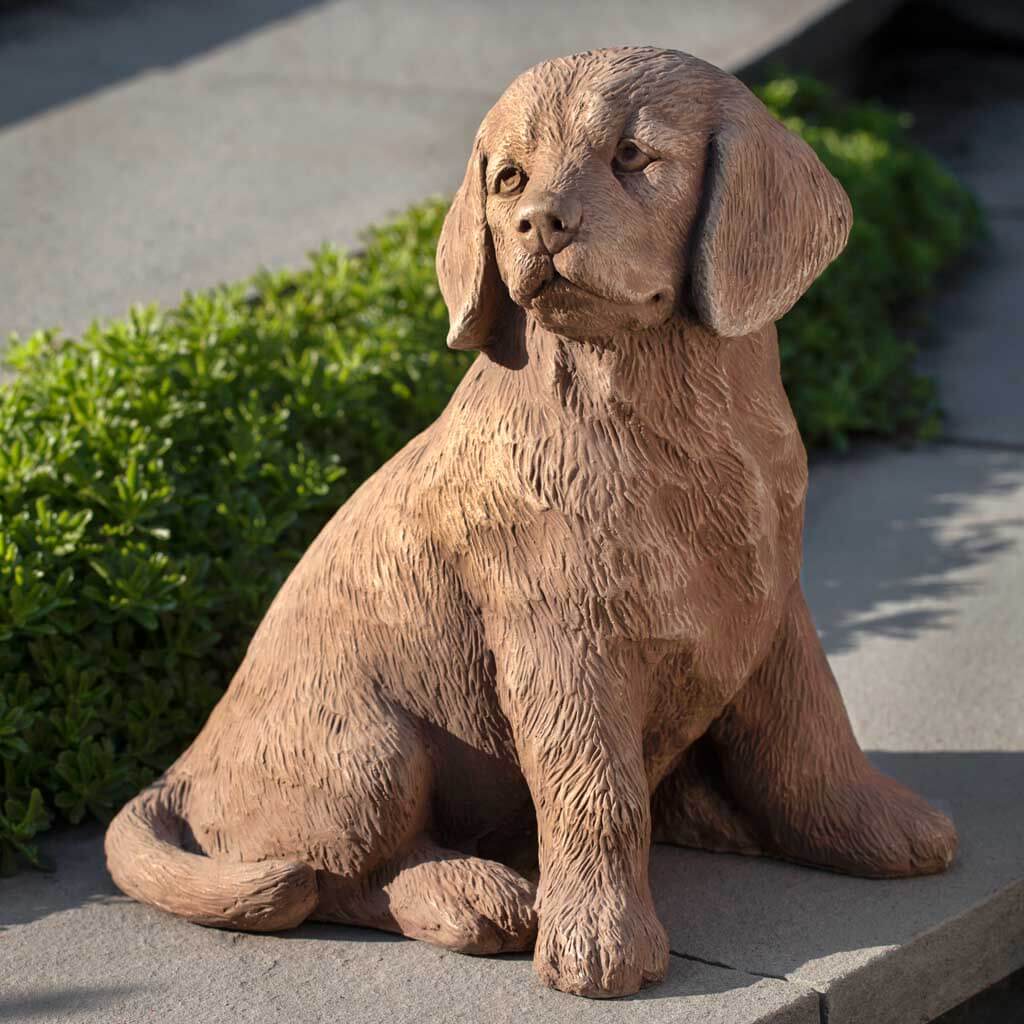 Campania Golden Retriever Puppy Garden Statue - A-535