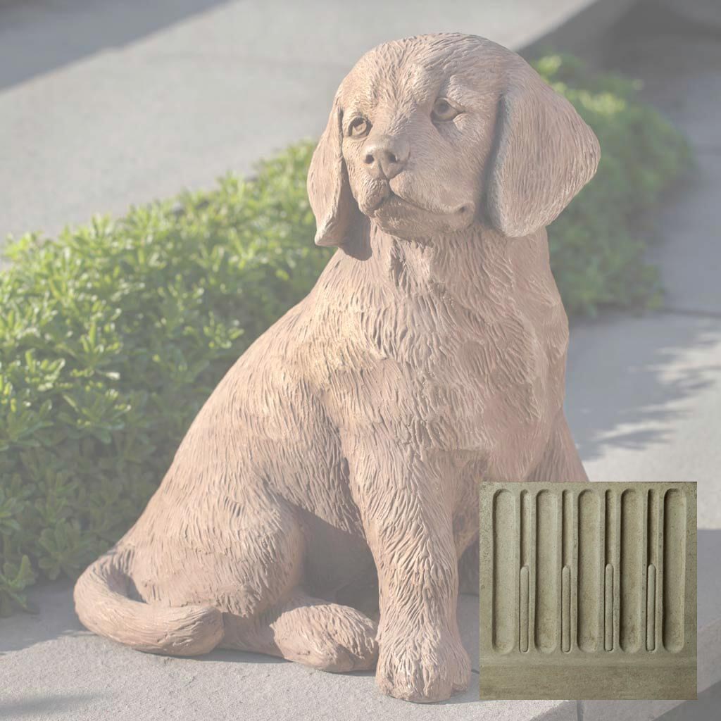 Campania Golden Retriever Puppy Garden Statue - A-535