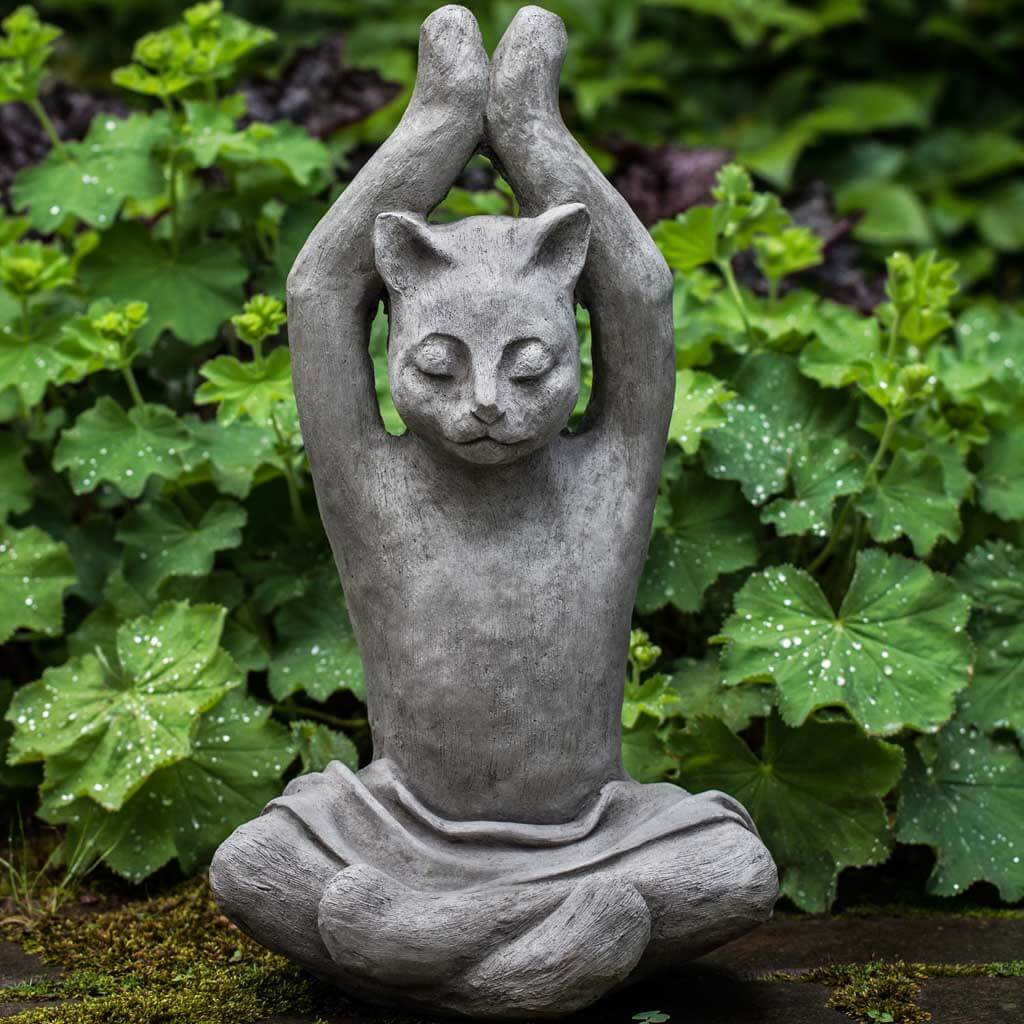 Campania Yoga Cat Garden Statue - A-537