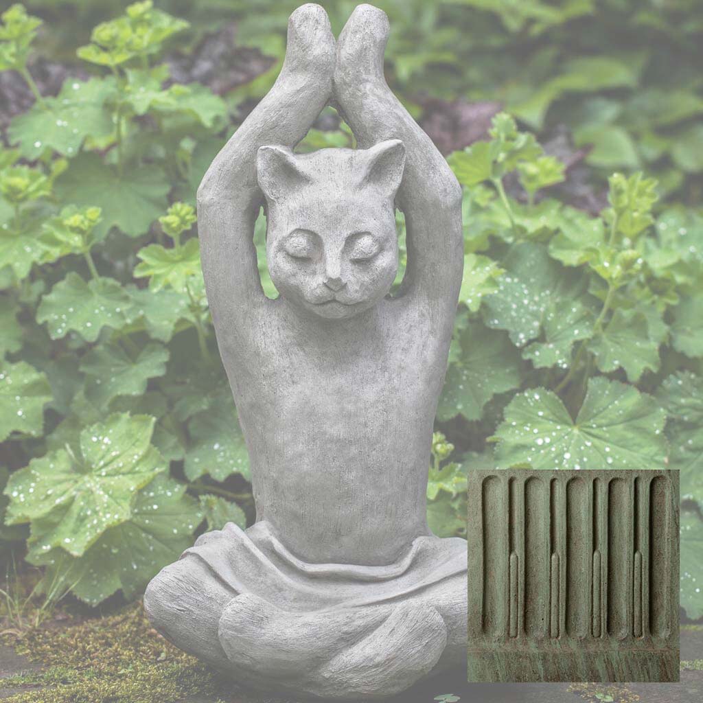 Campania Yoga Cat Garden Statue - A-537