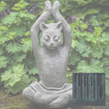 Campania Yoga Cat Garden Statue - A-537