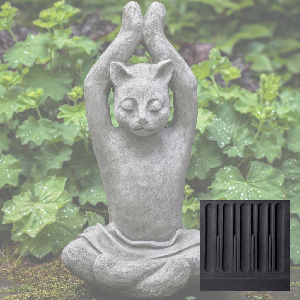 Campania Yoga Cat Garden Statue - A-537