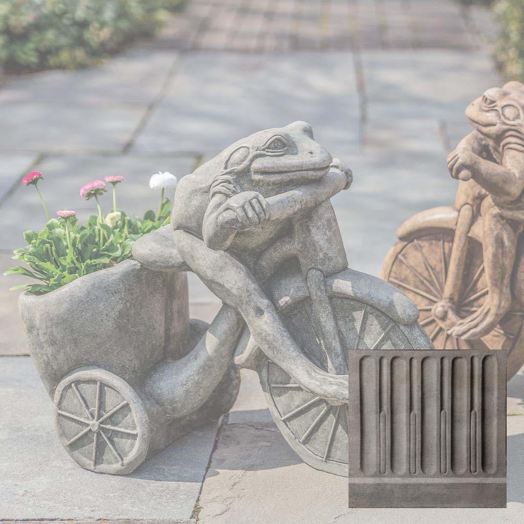 Campania Tricycle Frog Planter Garden Statue - A-588