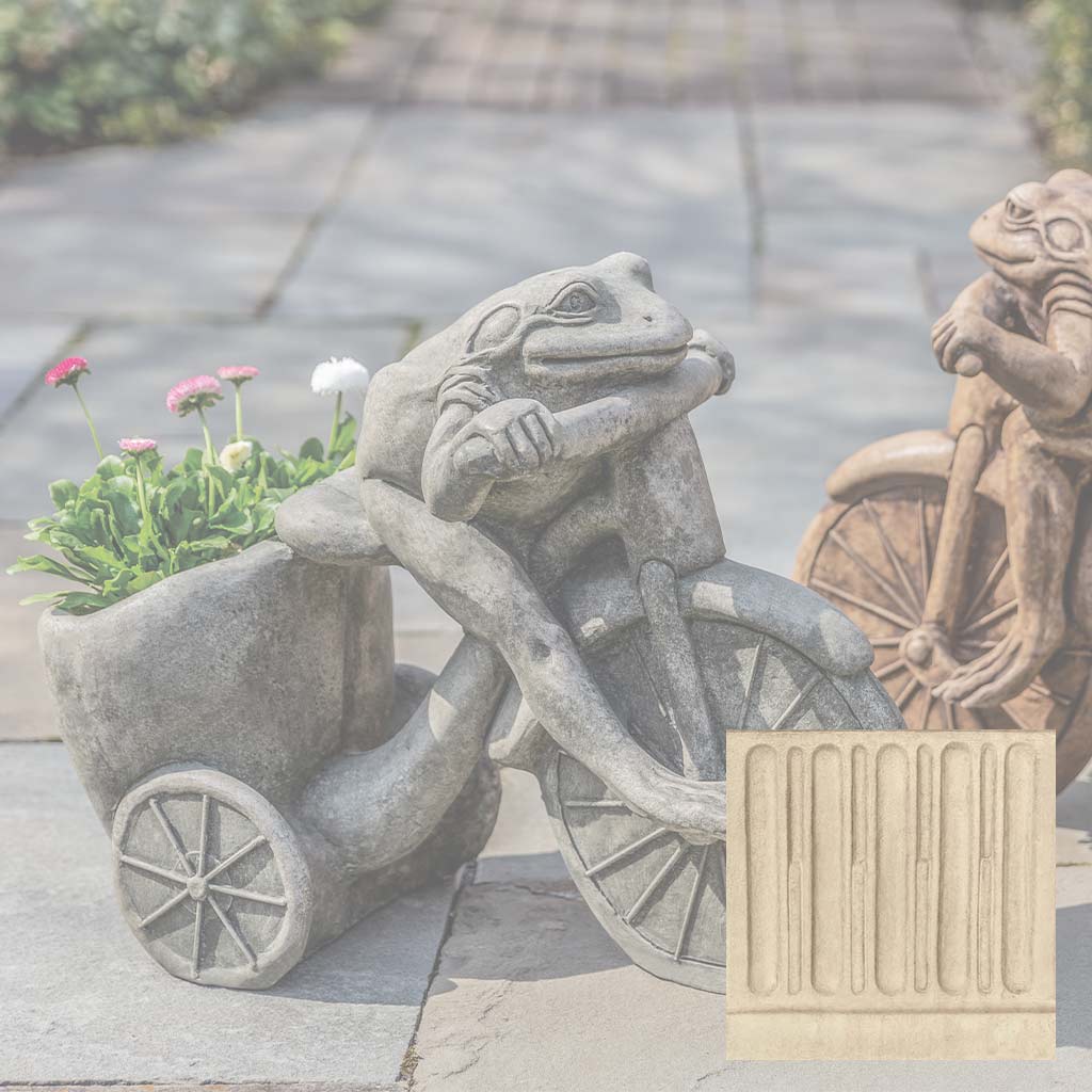 Campania Tricycle Frog Planter Garden Statue - A-588