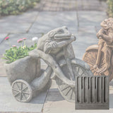 Campania Tricycle Frog Planter Garden Statue - A-588