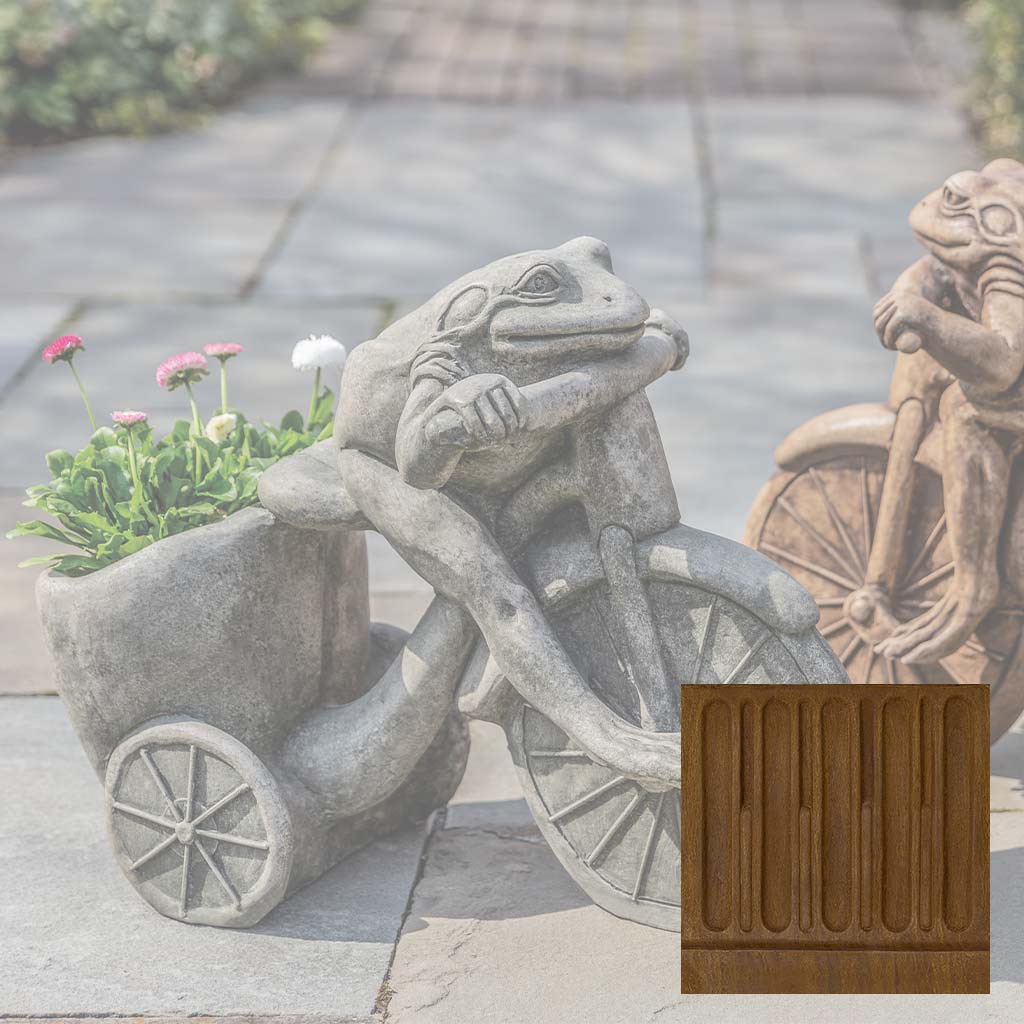 Campania Tricycle Frog Planter Garden Statue - A-588
