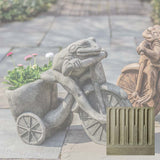 Campania Tricycle Frog Planter Garden Statue - A-588