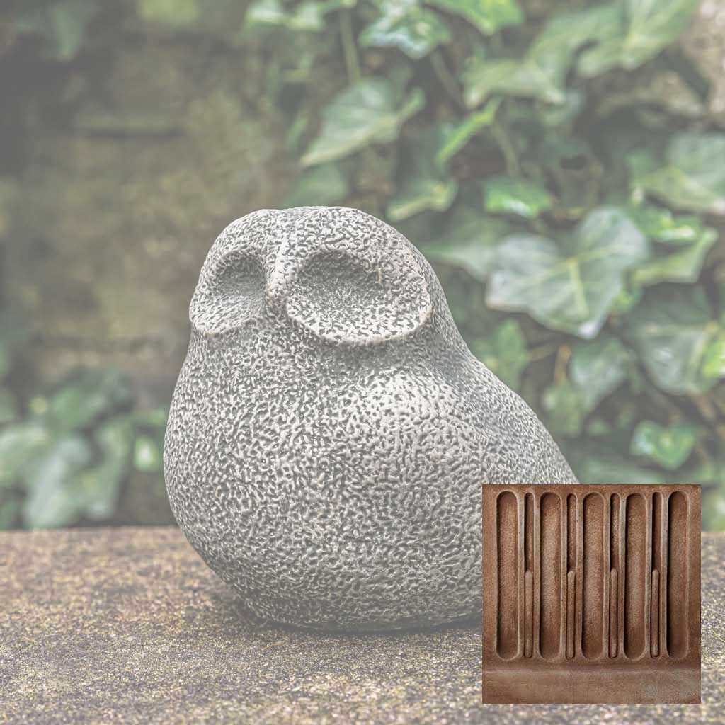 Campania Stone Owl Garden Statue - A-636