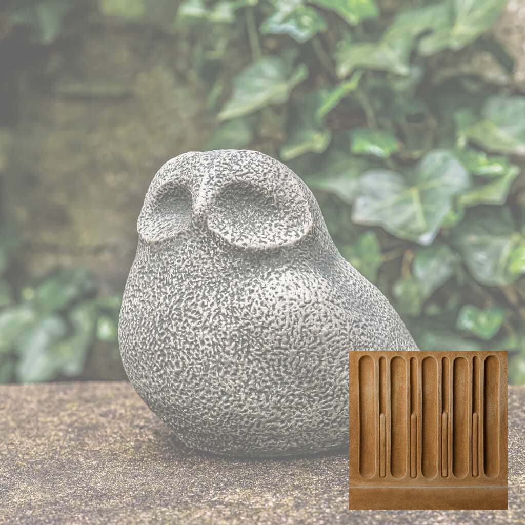 Campania Stone Owl Garden Statue - A-636