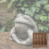 Campania Stone Frog Garden Statue - A-637