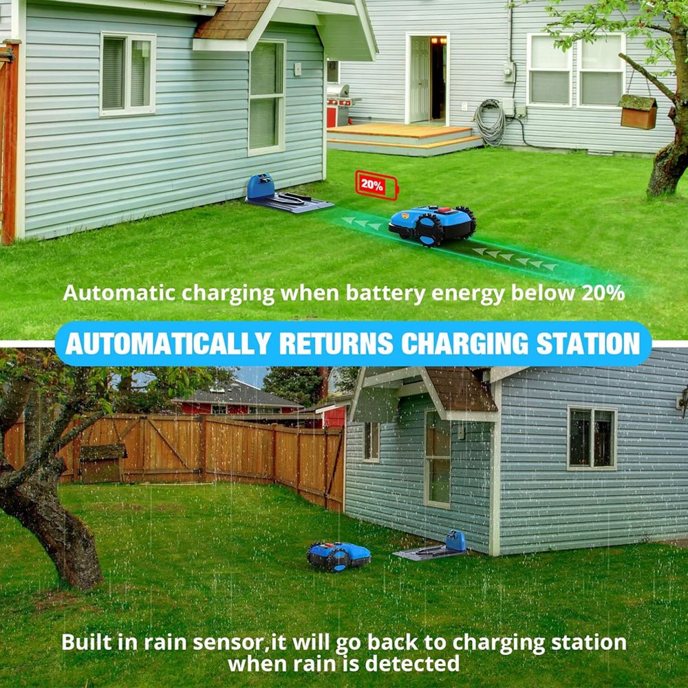 ACM 20V/4.0AH Smart Self-Charging Powerful Electric Automatic Lawn Mower With App Control (92468315)