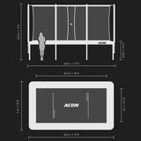 ACON 16 HD PRO Rectangular Trampoline with Net and Ladder