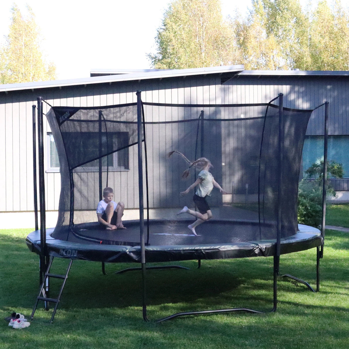 ACON Air 14ft Round Trampoline with Safety Net and Ladder, GEN 2.0