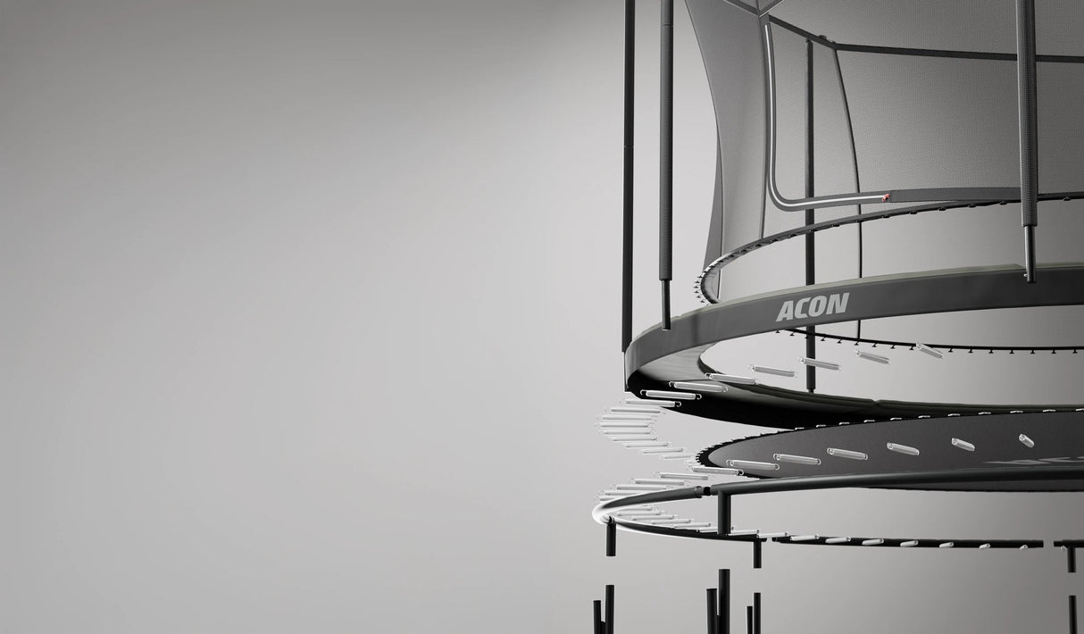 ACON Air 12ft Round Trampoline with Safety Net and Ladder, GEN 2.0