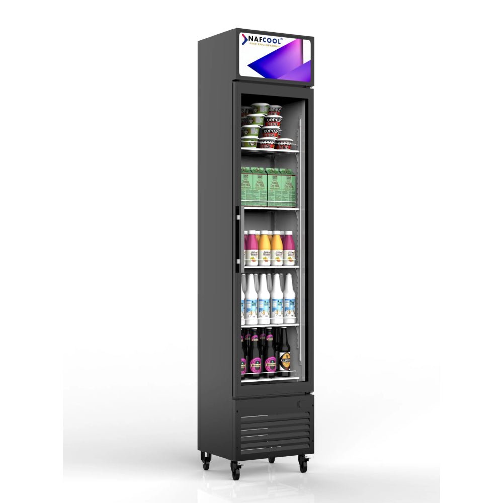ALKCOOL SDGR15 Premium Slim Line Commercial Single Glass Door Refrigerator, 6.5 Cu.Ft. (94718253)