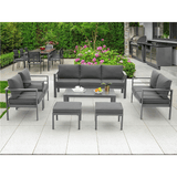 Aluminum Outdoor Furniture Patio Set W/ Cushions, 7PCS