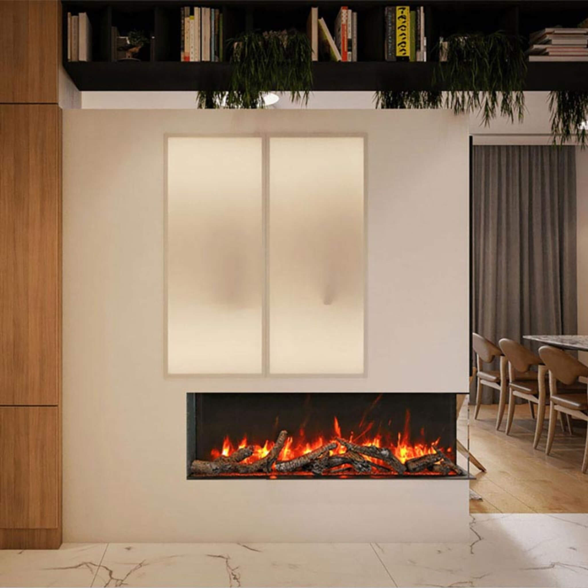 Amantii Tru-View Slim Smart 3 Sided Built-In Electric Fireplace [50/60-TRV-SLIM]