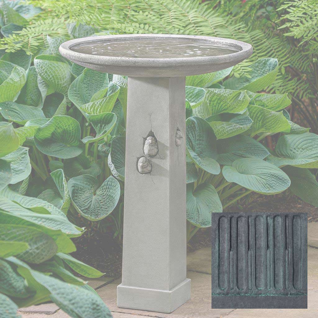 Campania Birdhouse Birdbath - B-191