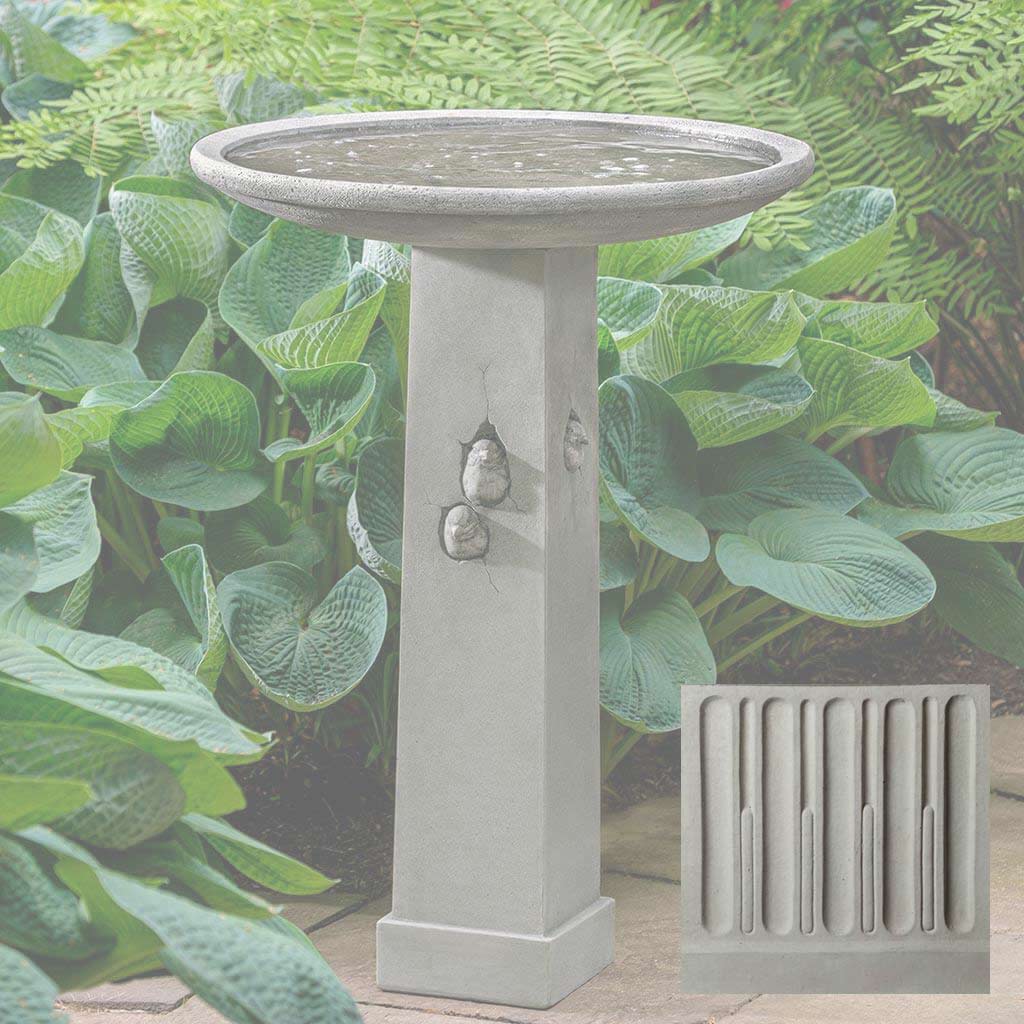 Campania Birdhouse Birdbath - B-191