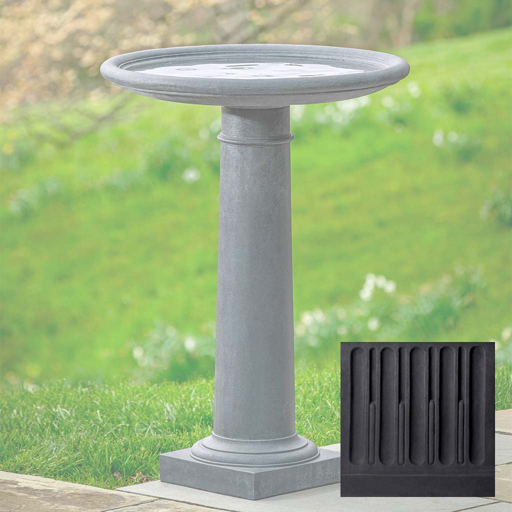 Campania Classic Column Birdbath - B-197