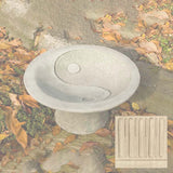 Campania Yin Yang Pedestal Birdbath - B-110