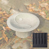 Campania Yin Yang Pedestal Birdbath - B-110