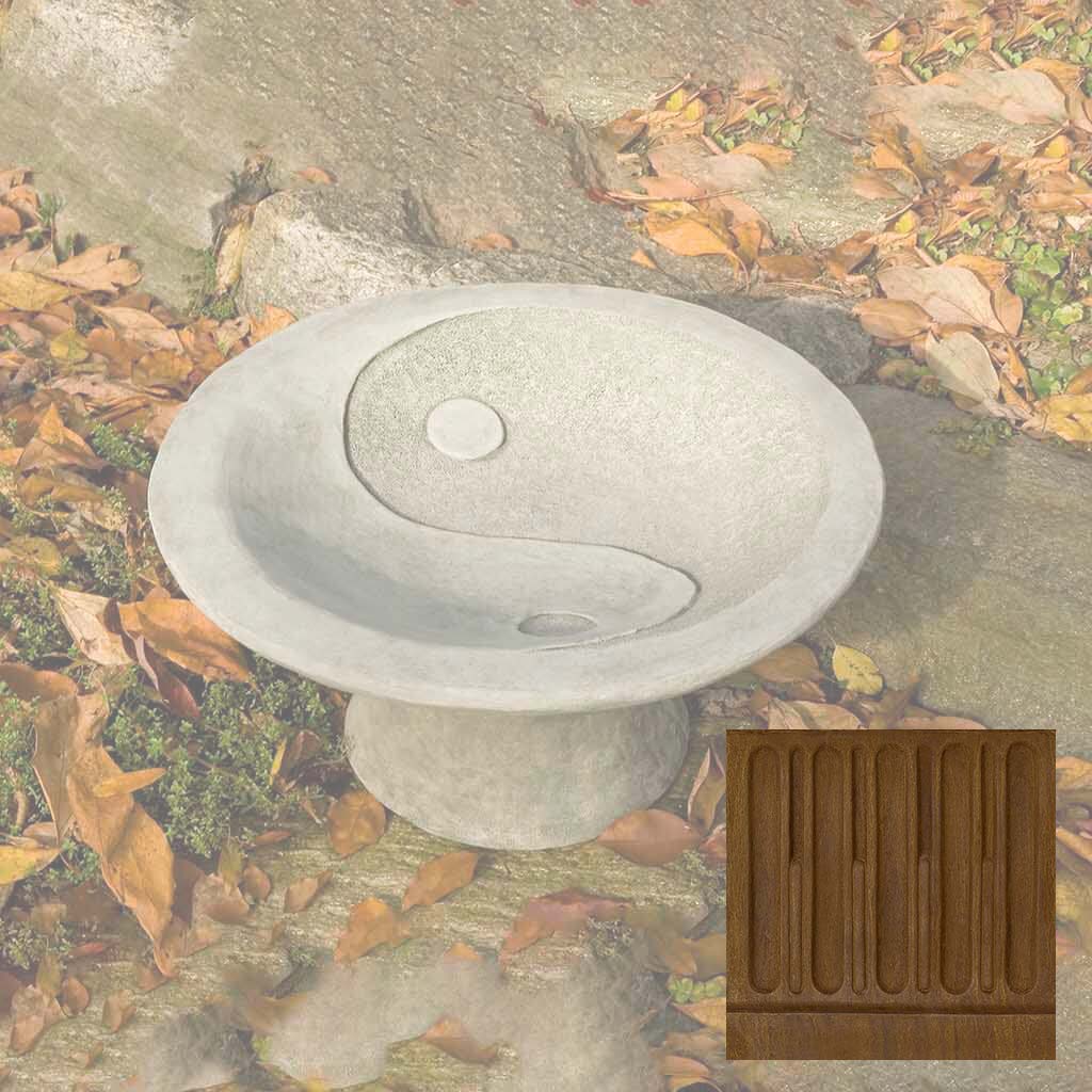 Campania Yin Yang Pedestal Birdbath - B-110