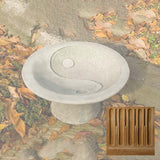 Campania Yin Yang Pedestal Birdbath - B-110