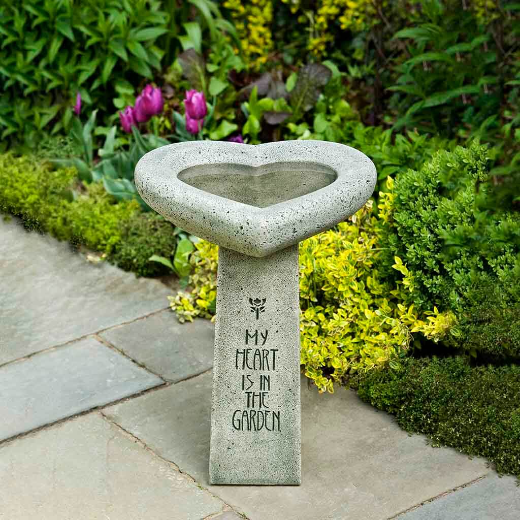 Campania My Heart is in the Garden Birdbath - B-115