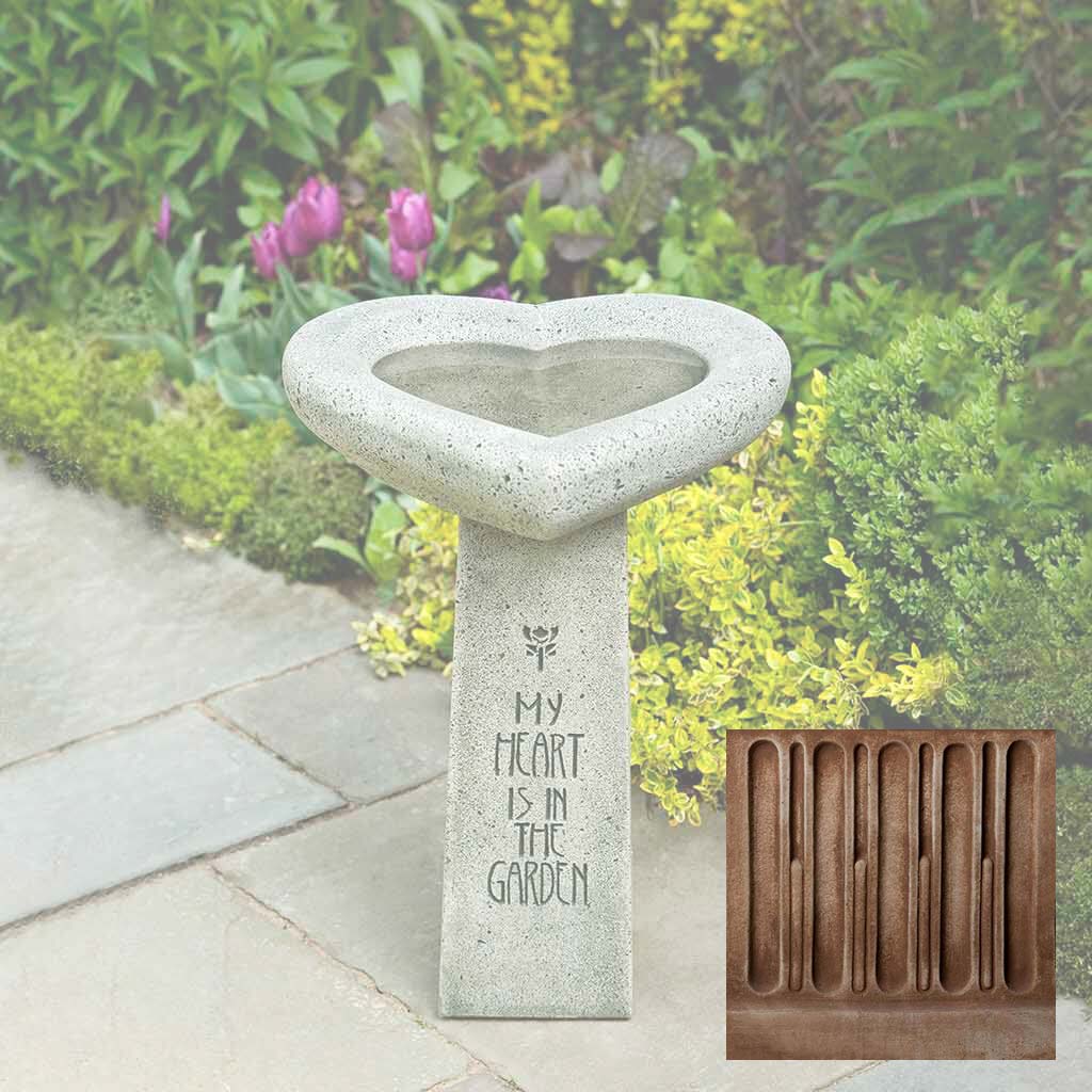 Campania My Heart is in the Garden Birdbath - B-115