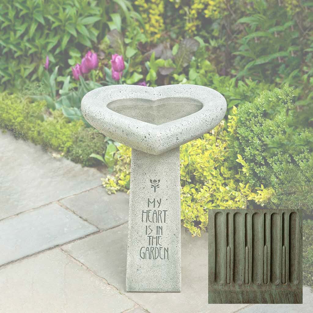 Campania My Heart is in the Garden Birdbath - B-115