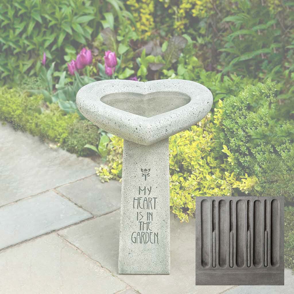 Campania My Heart is in the Garden Birdbath - B-115