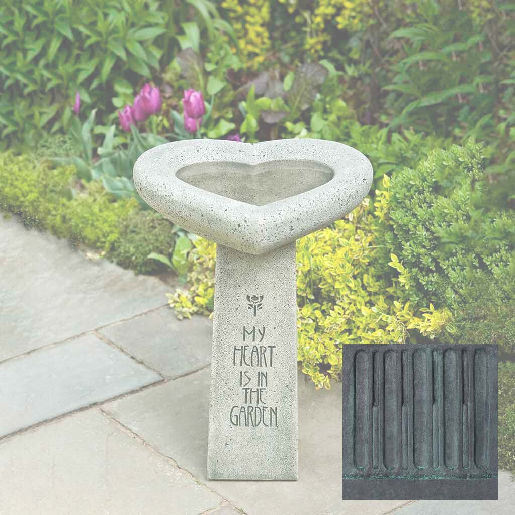 Campania My Heart is in the Garden Birdbath - B-115