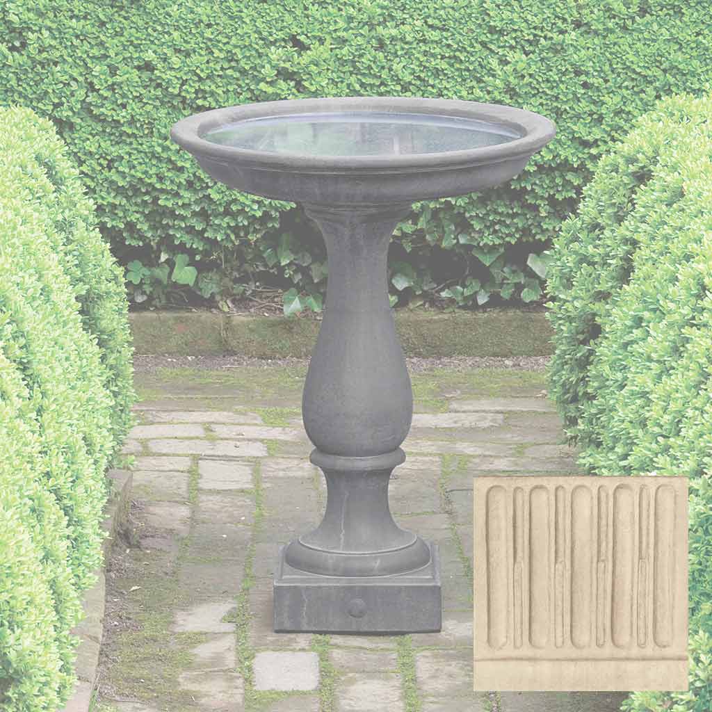 Campania Williamsburg Candlestand Birdbath - B-119