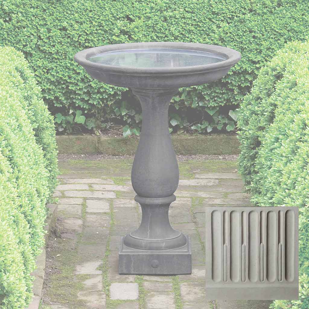 Campania Williamsburg Candlestand Birdbath - B-119