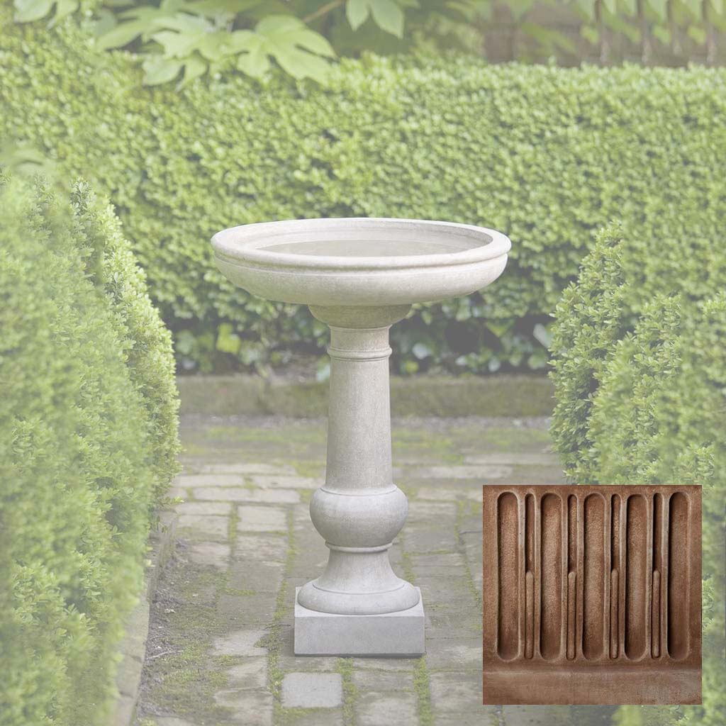 Campania Williamsburg Tea Table Birdbath - B-120