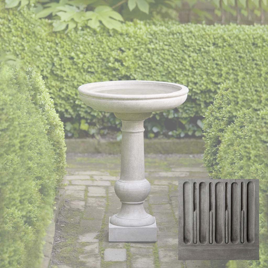 Campania Williamsburg Tea Table Birdbath - B-120