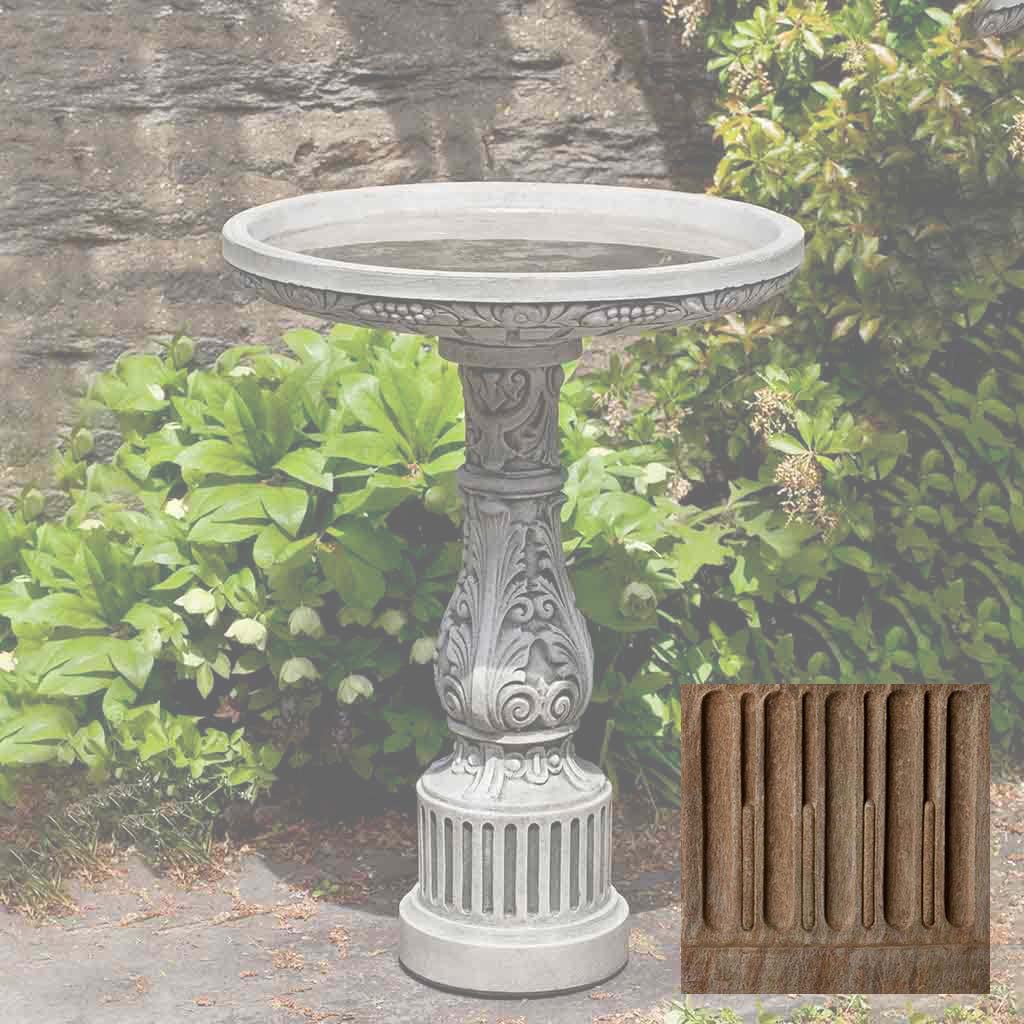 Campania Smithsonian Cottage Garden Birdbath - B-155