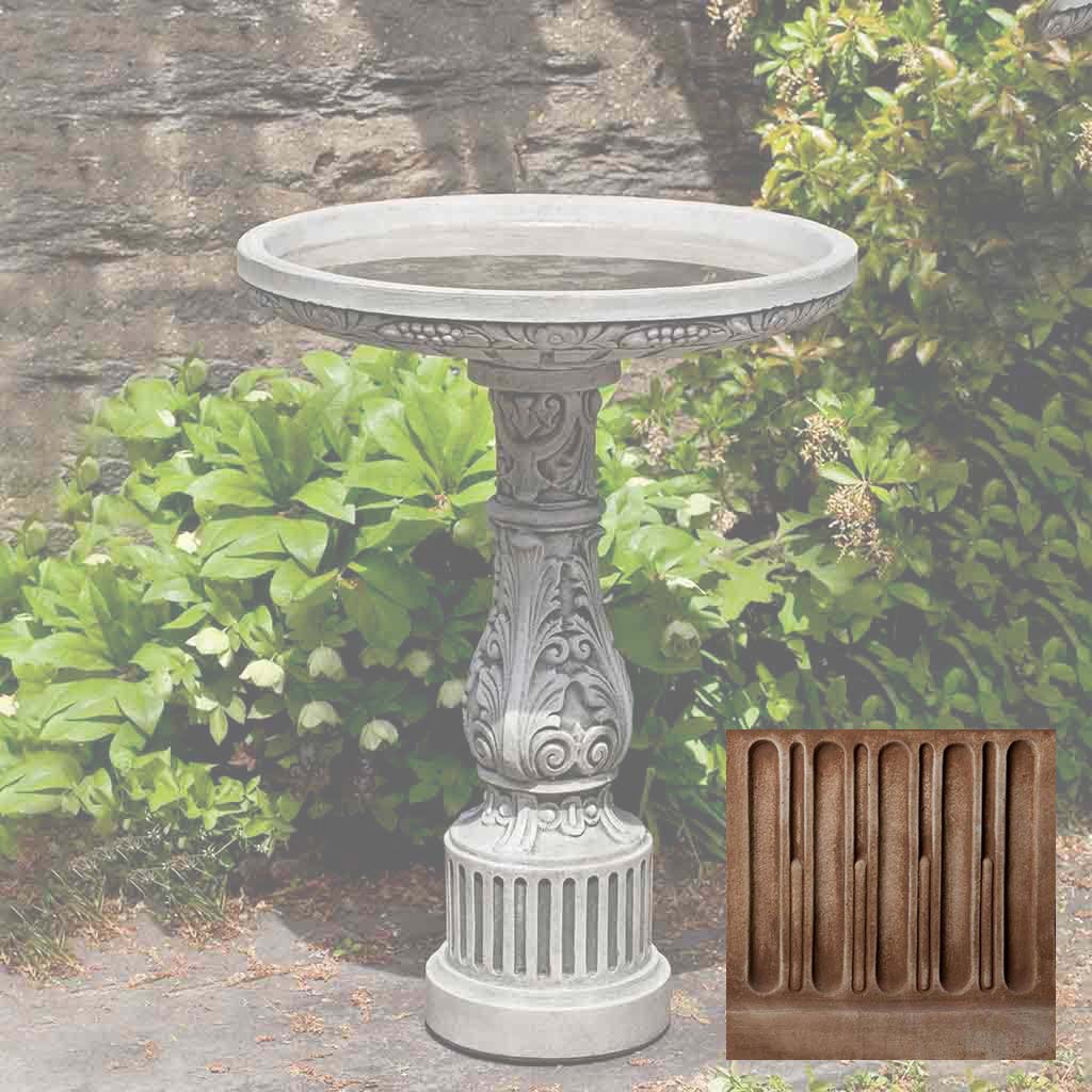 Campania Smithsonian Cottage Garden Birdbath - B-155