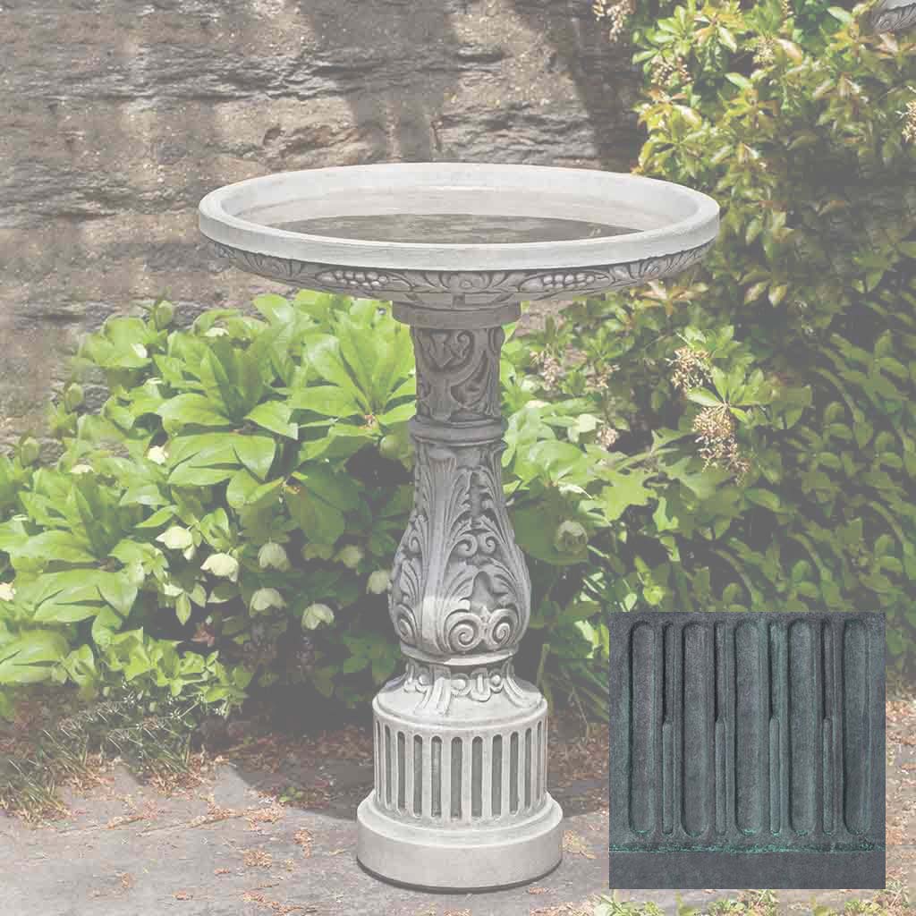 Campania Smithsonian Cottage Garden Birdbath - B-155