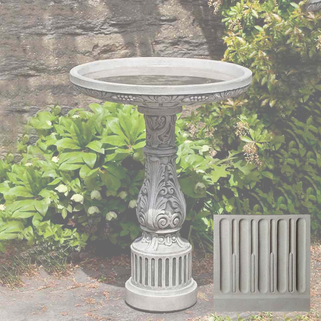 Campania Smithsonian Cottage Garden Birdbath - B-155