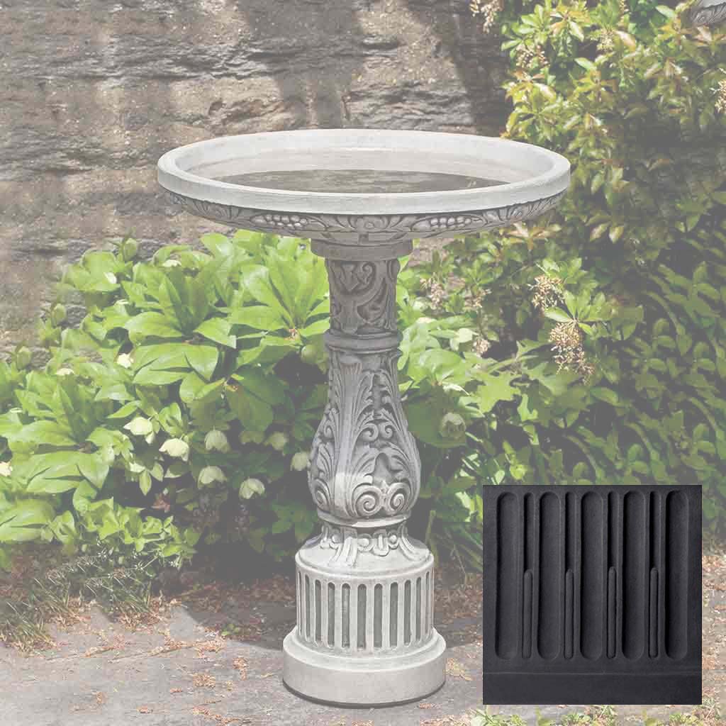 Campania Smithsonian Cottage Garden Birdbath - B-155