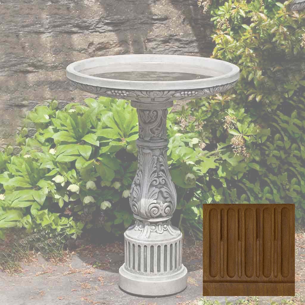 Campania Smithsonian Cottage Garden Birdbath - B-155