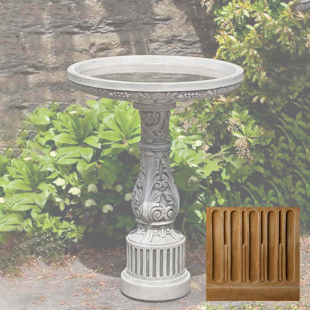 Campania Smithsonian Cottage Garden Birdbath - B-155