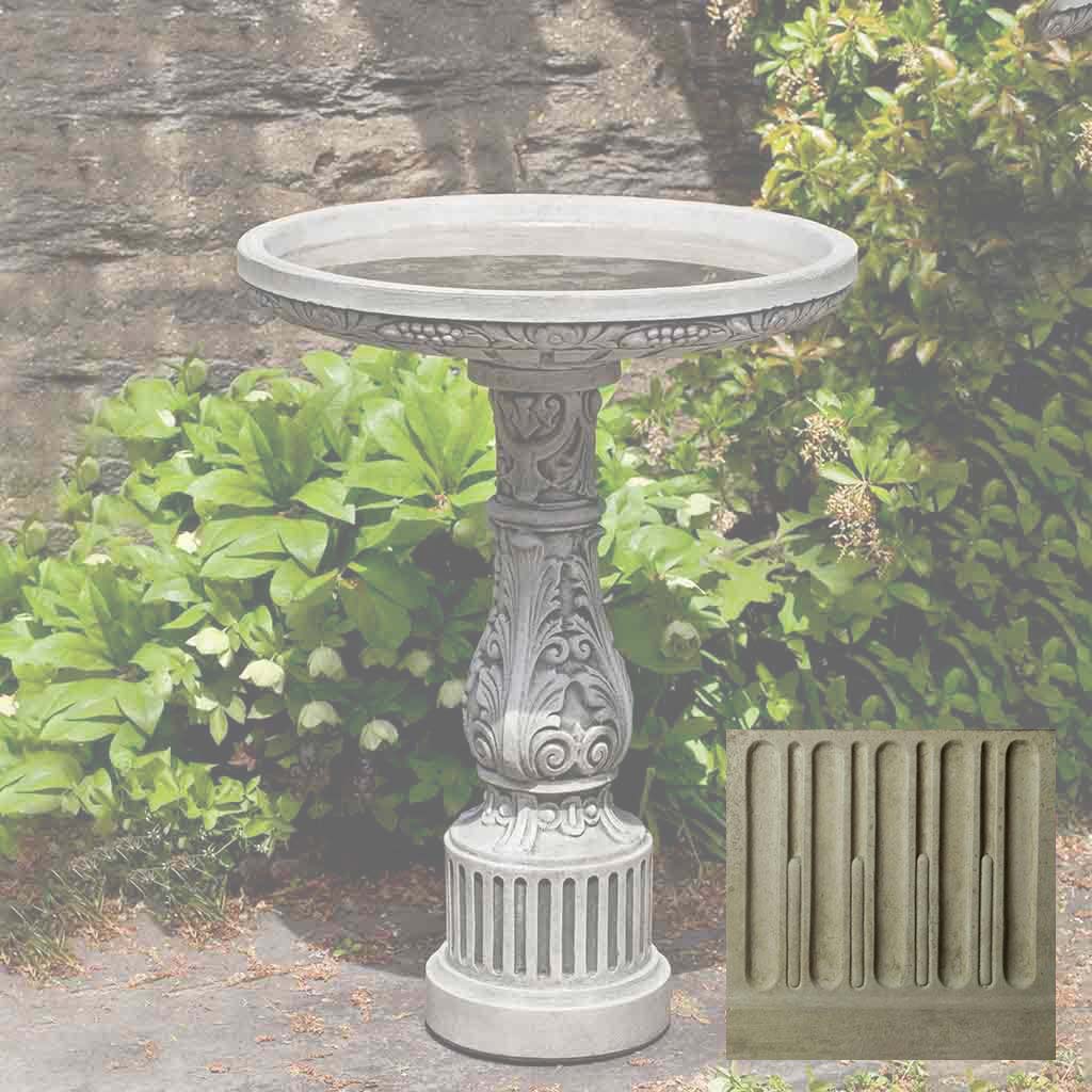 Campania Smithsonian Cottage Garden Birdbath - B-155